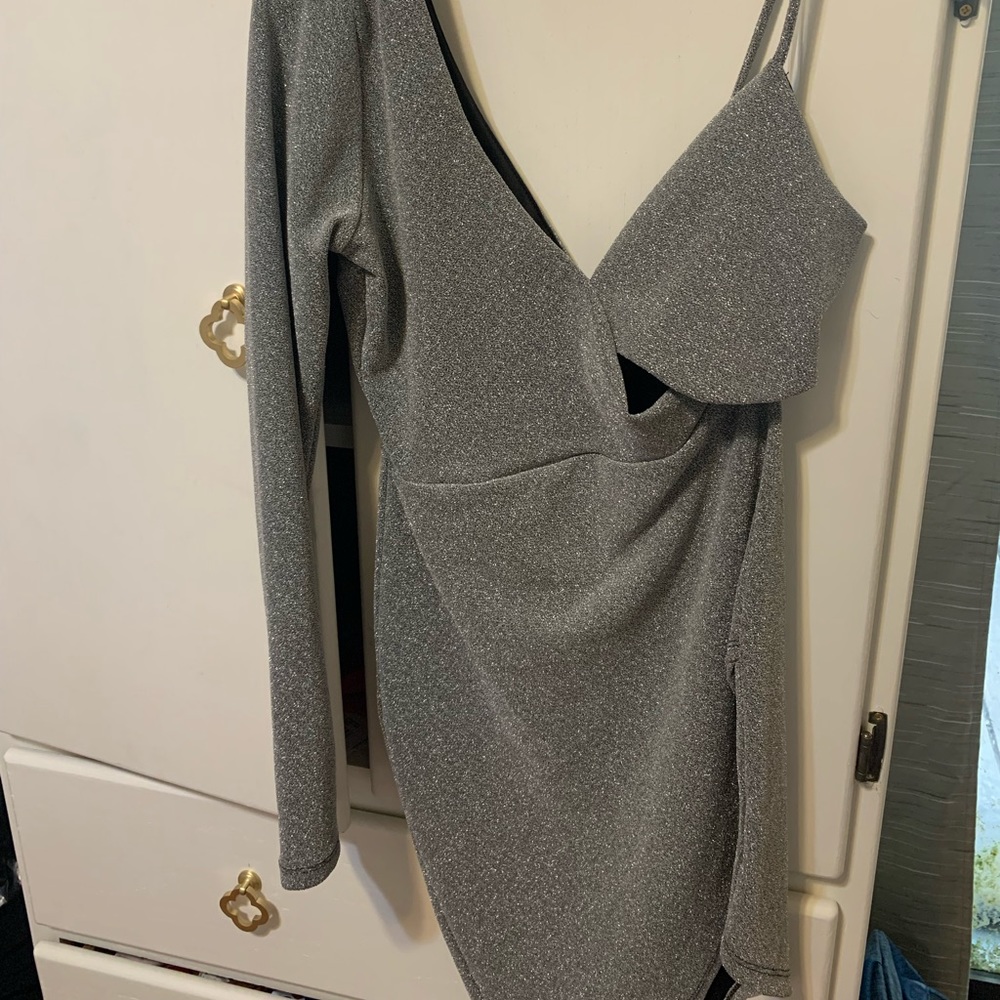 NWT The Boutique Silver Dress